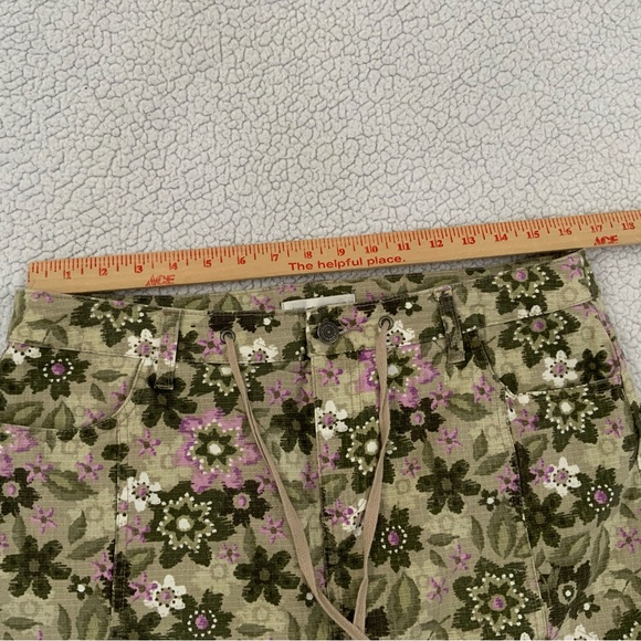 Christopher & Banks Skort Floral Green Purple Size 10 Pockets Gorpcore Ripstop - Picture 9 of 11